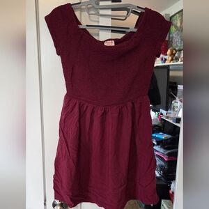 Mossimo Supply Co. Burgundy Mini Dress